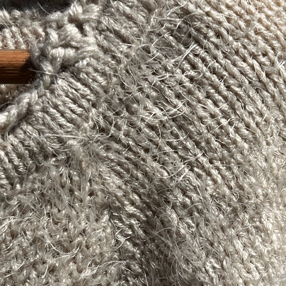POL Knit Pullover Sweater With Crochet Details On The Sleeves - Picture 9 of 14